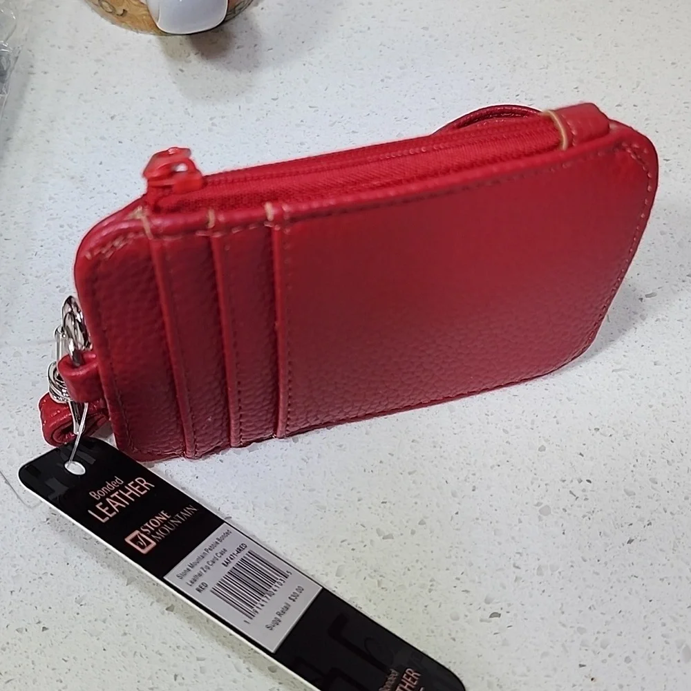 Crossbody Leather credit card, ID, money holder New with tags - Picture 4 of 5